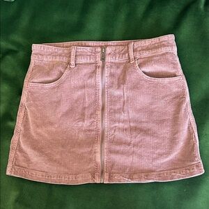 American Eagle Outfitters Mauve Corduroy Mini Skirt